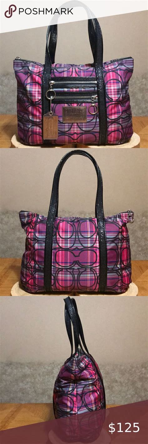 coach poppy plaid purses.